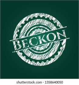 Beckon written with chalkboard texture