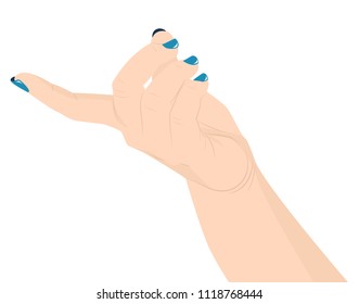 beckoning with a finger gesture. Vector illustration