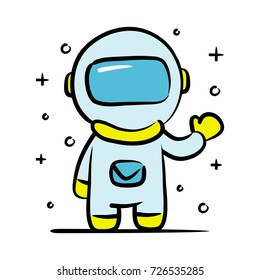 become a astronaut. big dreams illustration