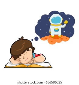 Become A Astronaut .dream Big Illustration