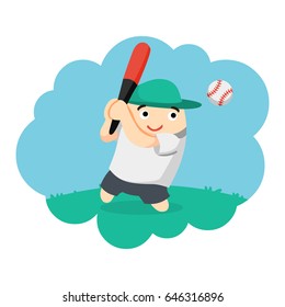 become a baseball player .dream big illustration