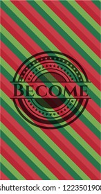 Become christmas emblem.