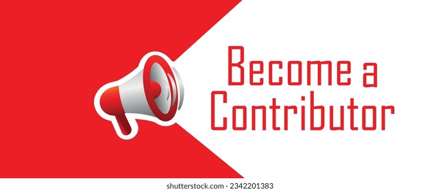 Become a Contributor sign on white background