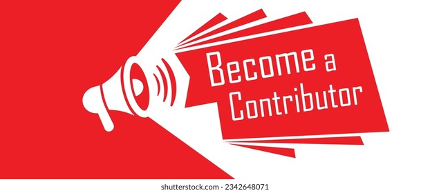 Become a Contributor sign on white background