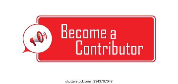 Become a Contributor sign on white background