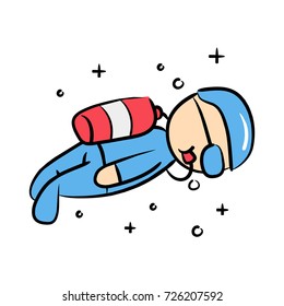 become a diver. big dreams illustration