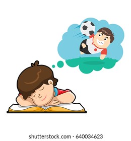 become a football player .dream big illustration