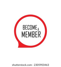 BECOME A MEMBER sign on white background