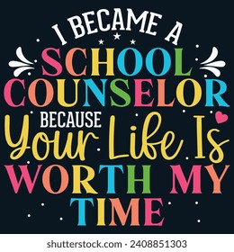 I become a school counselor bounselor, preschool school Designs Bundle, Streetwear T-shirt Designs Artwork Set, Graffiti Vector Collection for Apparel and Clothing Print..