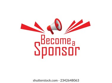 Become a Sponsor sign on white background