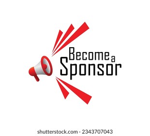 Become a Sponsor sign on white background