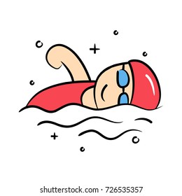 become a swimmer. big dreams illustration