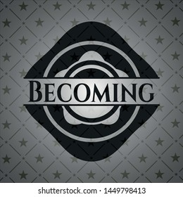 Becoming black emblem. Vector Illustration. Detailed.
