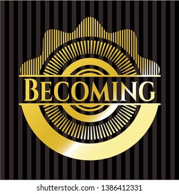 Becoming gold badge. Vector Illustration. Detailed.