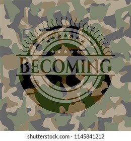 Becoming on camouflage pattern