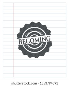 Becoming pencil draw. Vector Illustration. Detailed.