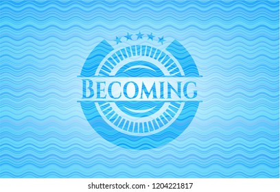 Becoming water style emblem.