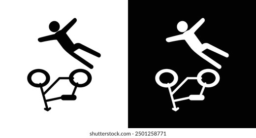 becycle accident icon Symbol mark in filled style