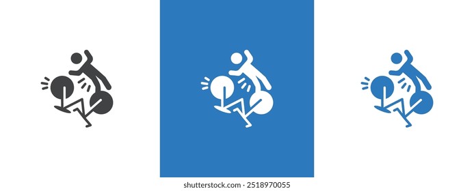 becycle accident icon thin line illustration