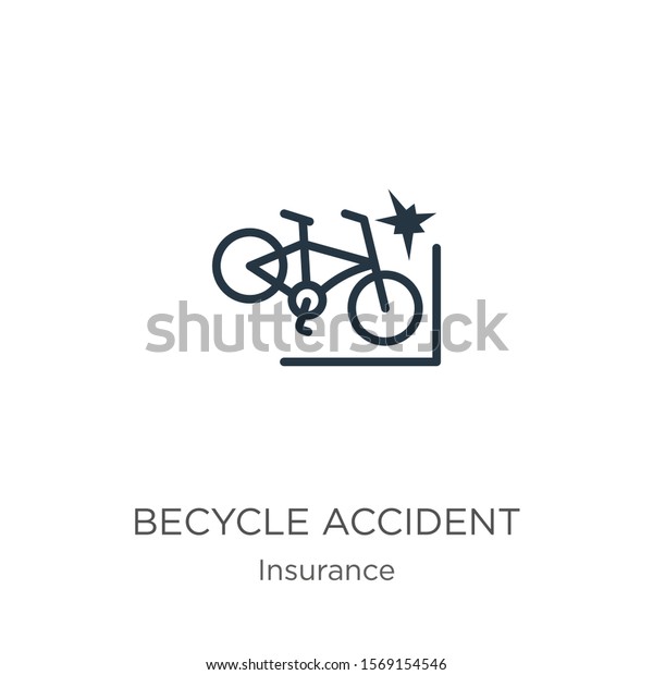 Becycle accident icon vector. Trendy flat becycle\
accident icon from insurance collection isolated on white\
background. Vector illustration can be used for web and mobile\
graphic design, logo,\
eps10