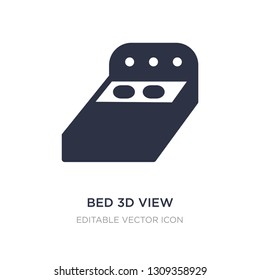 bed 3d view icon on white background. Simple element illustration from Buildings concept. bed 3d view icon symbol design.