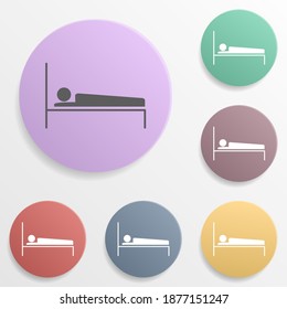Bed badge color set icon. Simple glyph, flat vector of map icons for ui and ux, website or mobile application