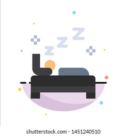 Bed, Bedroom, Clean, Cleaning Abstract Flat Color Icon Template