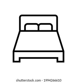 Bettschlafzimmersymbol-Vektorgrafik