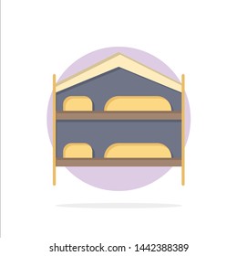 Bed, Bedroom, , Service, Hotel Abstract Circle Background Flat color Icon
