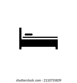 Diseño De Icono Sólido De Cama, Dormitorio Para Web Y UI, Icono Simple Para Su Proyecto.