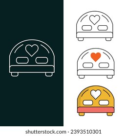 "Bed, Bedroom Vector Icon Design"