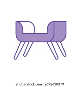 Bed Bench icon clean and modern vector illustration