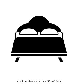 bed black simple icon