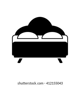 bed black simple icon