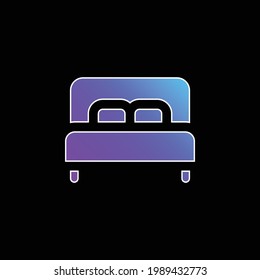 Bed blue gradient vector icon