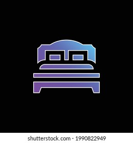 Bed blue gradient vector icon