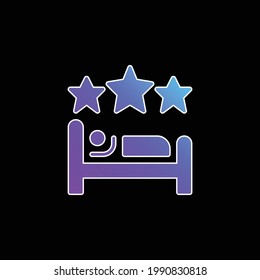 Bed blue gradient vector icon