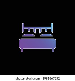 Bed blue gradient vector icon