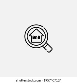 Bed and breakfast icon sign vector,Symbol, logo illustration for web and mobile