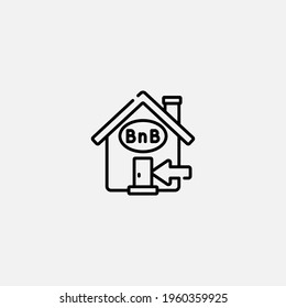Bed and breakfast icon sign vector,Symbol, logo illustration for web and mobile