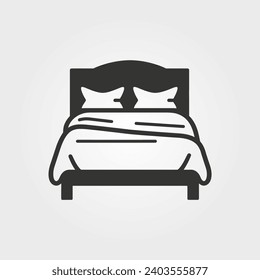 Bed and Breakfast Icon - Einfache Vektorgrafik