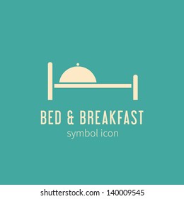 Bed And Breakfast Symbol Icon Or Logo Template