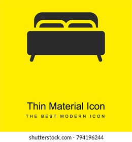 Bed bright yellow material minimal icon or logo design