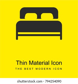 Bed bright yellow material minimal icon or logo design