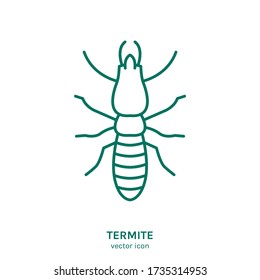Bed bug sign. Eusocial insect pictogram. Outline icon. Graphic design for print, web, mobile and infographics in a simple style. Editable vector illustration isolated on white background.