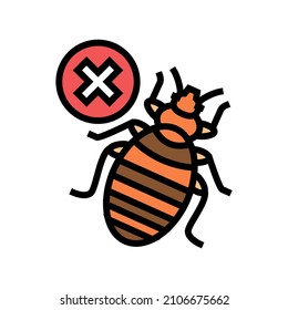 bed bug treatment color icon vector. bed bug treatment sign. isolated symbol illustration