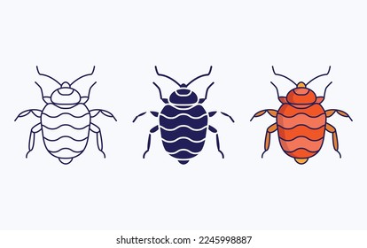 Bed bug vector illustration icon