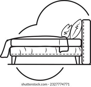 bed ,business concepts for the construction sector that feature flat designs and line art icons.