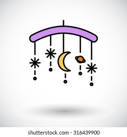 Bed carousel icon. Flat vector related icon for web and mobile applications. It can be used as - logo, pictogram, icon, infographic element. Vector Illustration. 