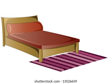 Bed and carpet from turkish style